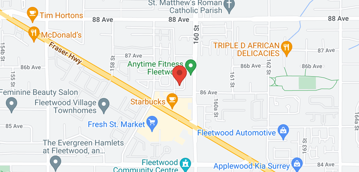 map of 411 15956 86A AVENUE